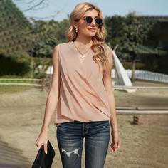 На запах Одноцветный Повседневный Блузы Shein