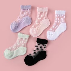 5 пар детские носки в горошек Shein