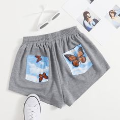 Карман Животный Повседневный Шорты Shein