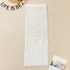 с бахромой Одноцветный Накидки Shein