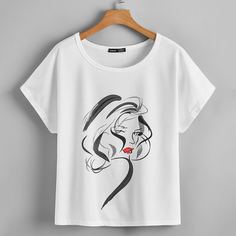 Объект Повседневный Футболки Shein