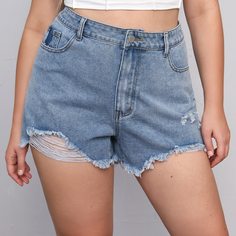 Джинсовые шорты размера плюс Shein