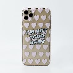 Прозрачный чехол для телефона с узором сердечка Shein