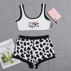 Пижама с коровьим принтом Shein