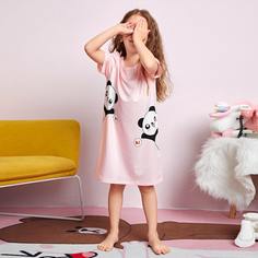 Мультяшный принт милый Домашняя одежда для девочек Shein