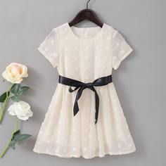 Платье с поясом для девочек Shein