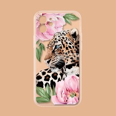 Чехол для телефона с леопардовым и цветочным принтом Shein