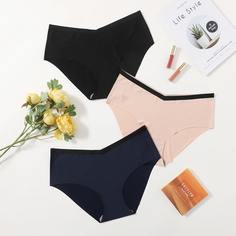 Бесшовные трусики размера плюс 3шт Shein