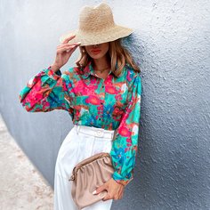 Блузка с цветочным принтом Shein