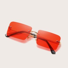 Квадратные солнцезащитные очки без оправы Shein