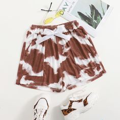 Карман тай дай Повседневный Шорты Shein