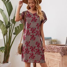 Платье с цветочным принтом Shein