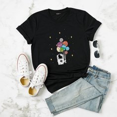 Футболка размера плюс с оригинальным принтом Shein