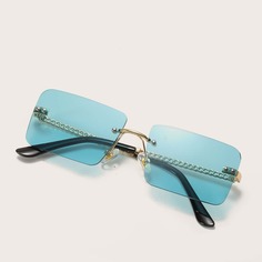 Квадратные солнцезащитные очки без оправы Shein