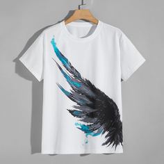 Мужская футболка с графическим принтом и короткими рукавами Shein