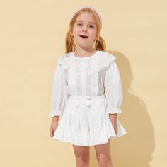 Блузка с вышивкой для девочек Shein