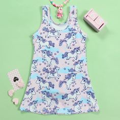 Мультяшный принт милый Купальники для девочек Shein