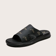 Мужские шлепанцы с принтом лошади и вырезом Shein