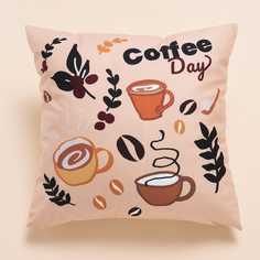 Чехол для подушки с кофейной чашки без наполнителя Shein