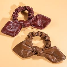 2шт резинка для волос с узлом Shein