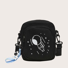 Мужская сумка через плечо с мультипликационным рисунком Shein