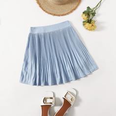 Однотонная юбка мини Shein