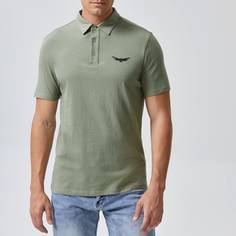 Мужская рубашка-поло с животным принтом Shein