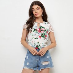 Блузка с цветочным принтом Shein