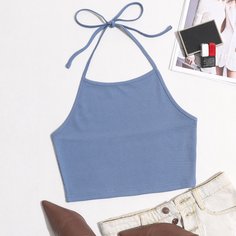 Трикотажный топ с завязками Shein