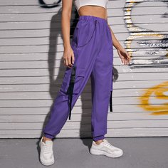 Брюки-карго с карманом и цепочкой Shein