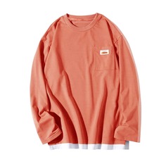 Мужская футболка с карманом и текстовой заплатой Shein