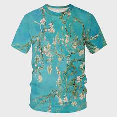 Цветочный Отпуск Мужские футболки Shein