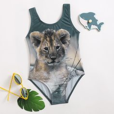 Животный милый купальник для малышей Shein