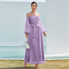 на молнии Одноцветный Очаровательный Платье Shein