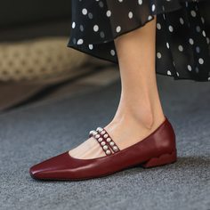с жемчугом Одноцветный Очаровательный Балетки Shein