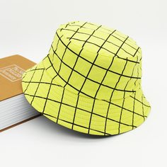 Мужская двусторонняя шляпа в клетку Shein