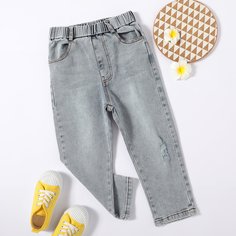 Рваные джинсы для девочек Shein