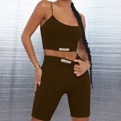 Короткая майка и велошорты Shein