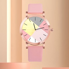 Контрастные круглые стрелочные кварцевые часы Shein