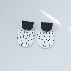 Геометрические серьги-подвески с далматинским принтом Shein