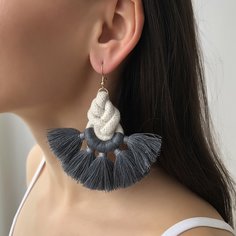 Серьги-подвески с бахромой Shein