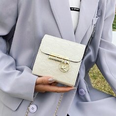 На цепочке стеганая Элегантный Сумка через плечо Shein