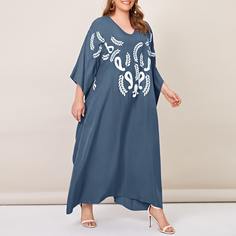 Растения Повседневный Платья размер плюс Shein