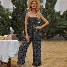 Комбинезон на бретельках с цветочным принтом Shein