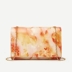 Сумка через плечо на цепочке с мраморным узором Shein