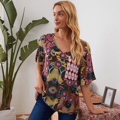 Этнический Бохо Блузы Shein