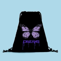 Рюкзак на кулиске с принтом бабочки Shein