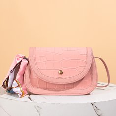 Седельная сумка с тиснением под крокодила и декоративным шарфом Shein