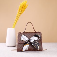 Сумка-сэтчел с декором шарфа Shein