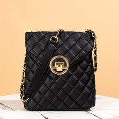 На цепочке стеганая Элегантный Сумка через плечо Shein